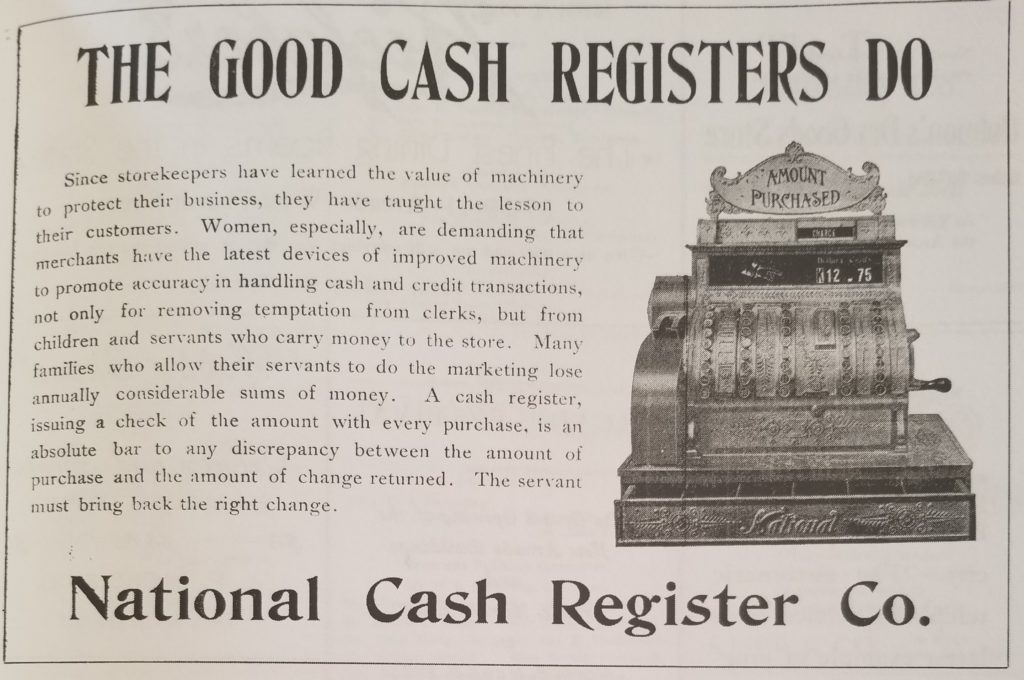 National Cash Register 1904 advertisement