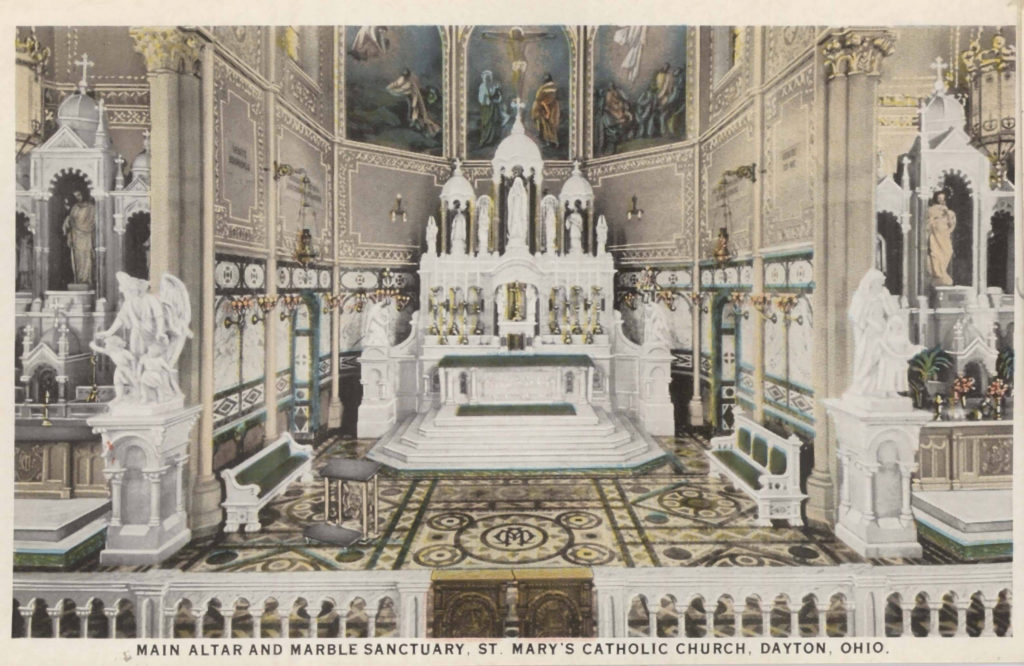 main altar and marble sanctuary st. mary's
