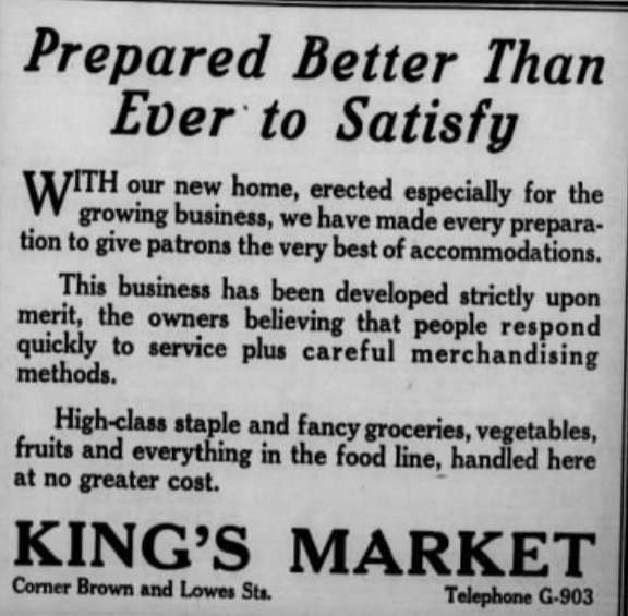 king's market advertisement