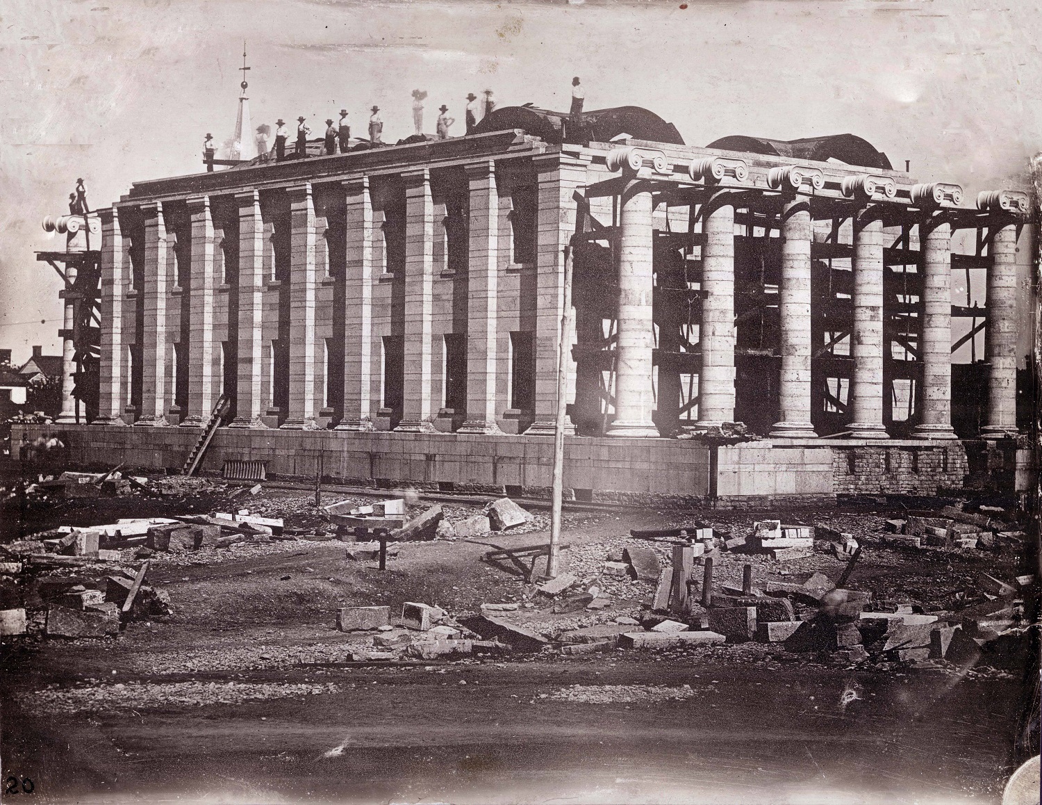 old courthouse under construction